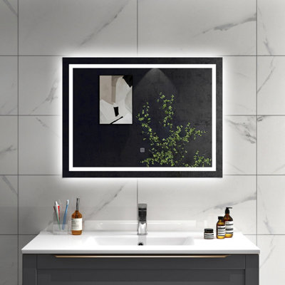 Sline 1100X700mm Bathroom Led Mirror With 3 Color Modes,touch Control,memory Function,demister Pad,horizontal/vertical from B&Q