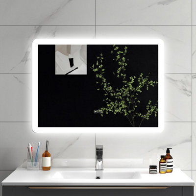 Sline 1000X600mm Bathroom Led Mirror With Bluetooth,3 Colours Dimmable,anti-Fog,memory Function,touch Switch,ip44 from B&Q