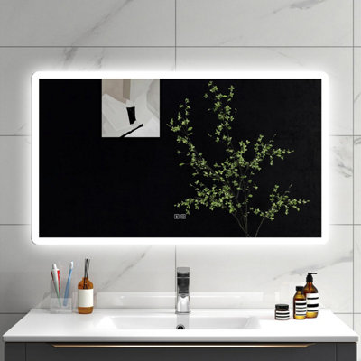 Sline 1400X800mm Bathroom Led Mirror With Bluetooth,3 Colours Dimmable,anti-Fog,memory Function,touch Switch,ip44 from B&Q