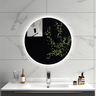 Sline 800mm Round Bluetooth Led Mirror With Memory Function,touch Switch Dimmable 3 Colour,anti-Fog,ip44 from B&Q