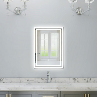 Probaty Bathrooms Bathroom Illuminated Led Mirror With Demister Pad 700X500mm Rectangular Backlit Wall Mounted,touch Sensor Switch from B&Q