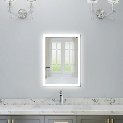 Probaty Bathrooms Bathroom Mirror With Illuminated Led Demister Pad,900X700mm Rectangular Backlit Wall Mounted,touch Sensor Switch Ip44 Rated from B&Q