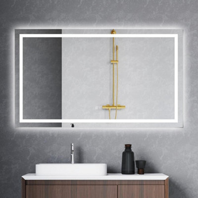 Probaty Bathrooms Mirror Backlit Led 3 Colors 100X60Cm With Bluetooth,memory Function,anti-Fog Wall Touch Sensor Vanity Mirror from B&Q