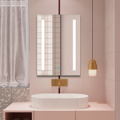 Probaty Bathrooms Led Illuminated Mirror Dimmable 800X600mm With Anti-Fog,touch Switch Wall Mounted Backlit Vanity Mirror from B&Q