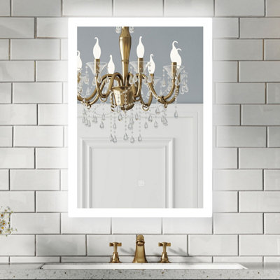 Probaty Bathrooms Led Mirror Backlit Illuminated With Anti-Fog,60X50Cm Rectangular,touch Switch,wall Frameless Vanity Mirror from B&Q