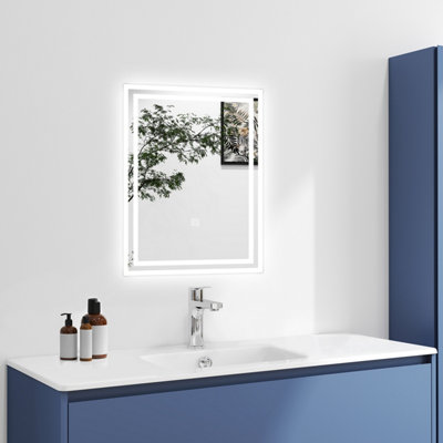 Probaty Bathrooms Bathroom Illuminated Led Mirror With Anti-Fog 800X600mm,backlit Wall Vanity Mirror,touch Sensor Switch,memory Function,ip44 from B&Q