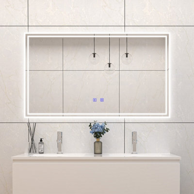 Probaty Bathrooms Bathroom 3-Color Led Mirror 100X60Cm With Bluetooth And Anti-Fog,memory Function,touch Sensor Wall Backlit Vanity Mirror from B&Q