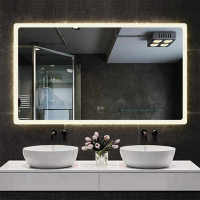 Probaty Bathrooms Bathroom 3-Color Led Backlit Mirror 120X70Cm With Bluetooth And Anti-Fog,memory Function,touch Sensor,wall Vanity Mirror,ip44 from B&Q