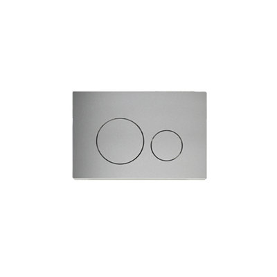 Probaty Bathrooms Dual Flushing Plate Chrome Round Button Wall Hung Toilet 1.14M Concealed Cistern-Mounted from B&Q