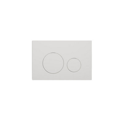 Probaty Bathrooms White Round Button Dual Flushing Plate Wall Hung Toilet 1.14M Concealed Cistern-Mounted from B&Q