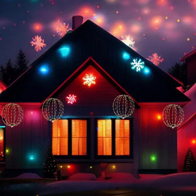 50cm 3D Foldable Christmas Lighted Spheres - Large Fold-Flat Metal ...