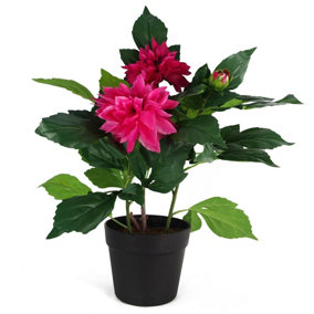 50cm Artificial Dhalia Plant Pink