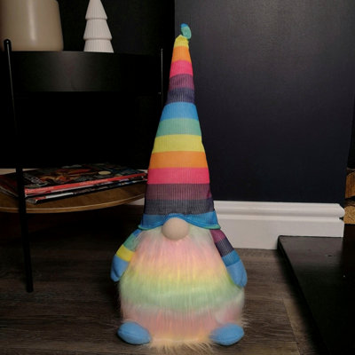 50cm Battery Operated Lit Sitting Christmas Rainbow Gonk Price Comparisons | Compare The Build