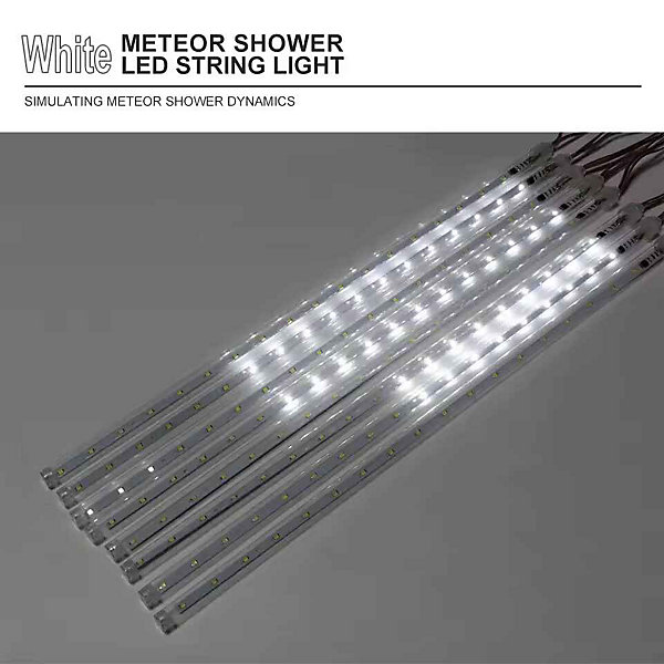 Meteor Shower Rain Lights, 30cm 8 Tube 144 LEDs Falling Rain Fairy Meteor Shower Rain Lights, 30cm 8 Tube 144 LEDs Falling Rain Fairy