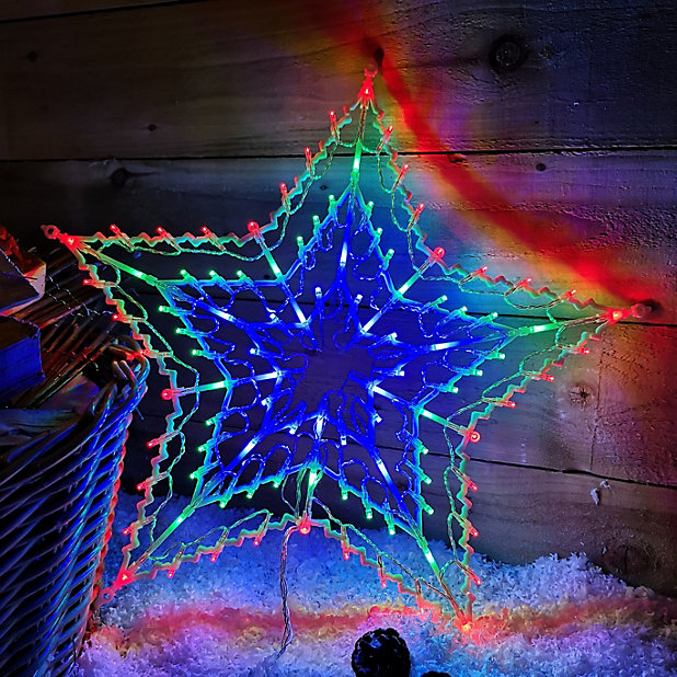 50cm Multi Colour Led Window Star Light