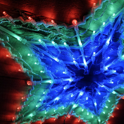 Multicolor star shop christmas lights