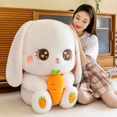 50cm Radish Rabbit Plush Toy Soft Stuffed Animal Pillow