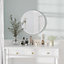 50cm Round Hanging Wall Mirror - Home Decorative Wall Mounted Vanity Mirror White