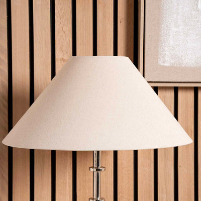 50cm Tapered Coolie Cotton Cream Lampshade for Table Lamps and Floor Lamps