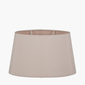 50cm Taupe Oval Ellipse Polysilk Tapered Shade
