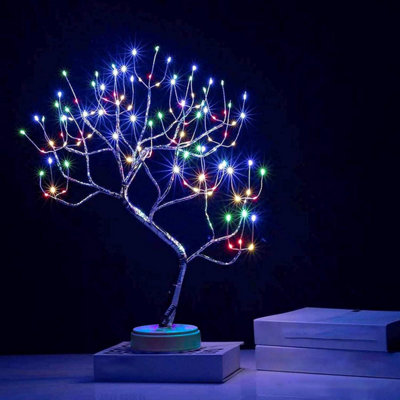 50cm Tree Lamp Twig Tree 108 LEDs Multicolor Birch Tree USB Battery Operated Tabletop Bonsai Tree