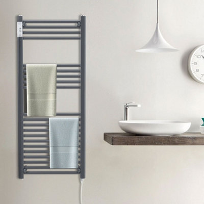 50cm W x 120cm H Electric Towel 21 Bars Wall Mounted Heated Towel Racks Stainless Steel Hot Towel Bar