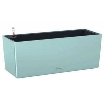 50cm Window Box, Pastel Green Plastic Self-watering Planter with Water Level Indicator, LECHUZA BALCONERA Color, H19 L50 W19 cm