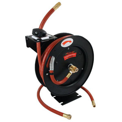 3/8 Inch x 50' Ft Wall Mount Auto Rewind Retractable Air Hose