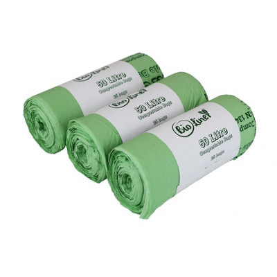 50L BioLiner Compostable Swing Bin Caddy Liners - 3 Rolls