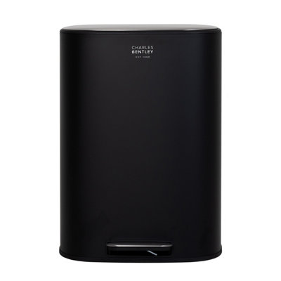 50L Black Pedal Kitchen Bin Rubbish Bin Waste Bin Pedal Bin - 7