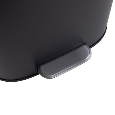 50L Black Pedal Kitchen Bin Rubbish Bin Waste Bin Pedal Bin - 8