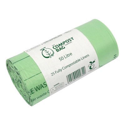 50L Compost Bag Compostable Swing Bin Liners - 1 Roll