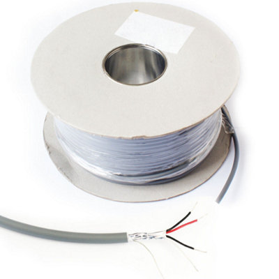 50m (164 ft) - 2 Pair Shielded Alarm Security Control Cable Low Smoke LSZH Screened Wire
