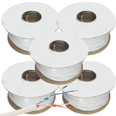 50m (164 ft) - BT Telephone Copper Cable Extension 2 Pair 4 Core Wire Telecom Line Reel