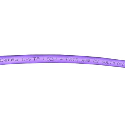 50m (164 ft) - Low Smoke CAT6a U/FTP Cable LSZH Shielded Screened Pure Copper 23 AWG Data