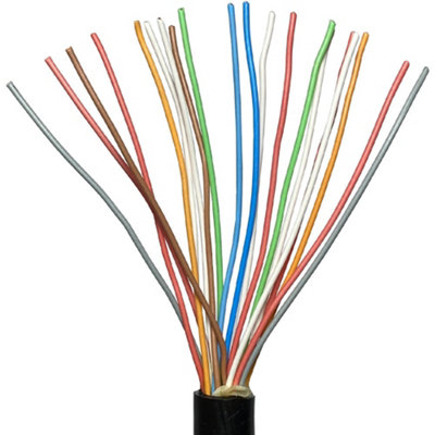50m (164 ft) - Outdoor Armoured Telephone Cable 10 Pair 20 Core Direct Burial Communication
