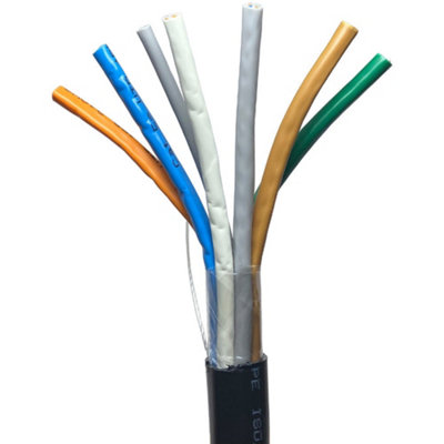 50m (164 ft) Outdoor Rated CAT5e Cable 25 Pair MultiCore UTP