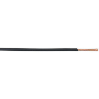 50m Black Automotive Cable - 16.5 Amps - Thin Walled - Single Core Conductor