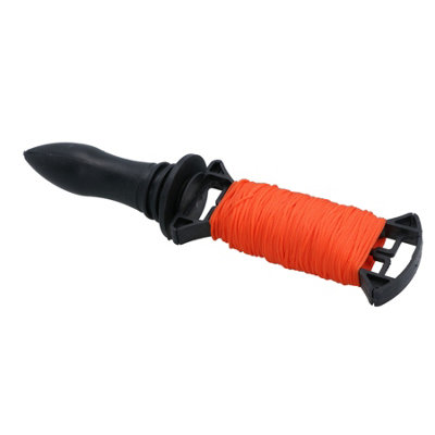 50m Builder Garden Orange Nylon Brick Line String on Rotating Reel