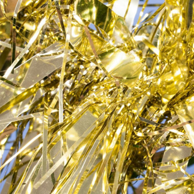 50m Extra Thick Fire Retardant Gold Tinsel