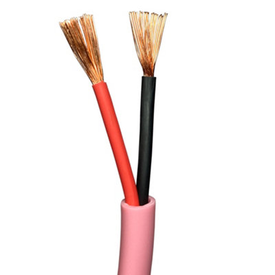 50m Low Smoke Speaker Cable 16 AWG - Double Insulated CCA LSZH 100V for Hi-Fi and Commercial Use