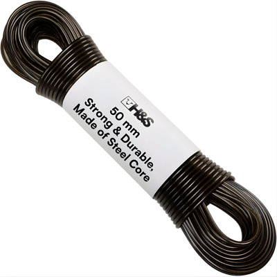 50m PVC Coated Steel Core Washing Line Rope - Heavy Duty Clothes Line ...