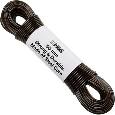 50m PVC Coated Steel Core Washing Line Rope Heavy Duty Outdoor Clothes ...
