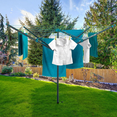 Drying Clothes Line Garden Arm Aluminum Rotary Washing Line