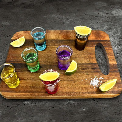 50ml Coloured Shot Glasses Set of 12 Heavy Base for  Bar Glassware Drinking Shots