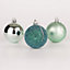 50mm/12Pcs Christmas Baubles Shatterproof Turquoise,Tree Decorations