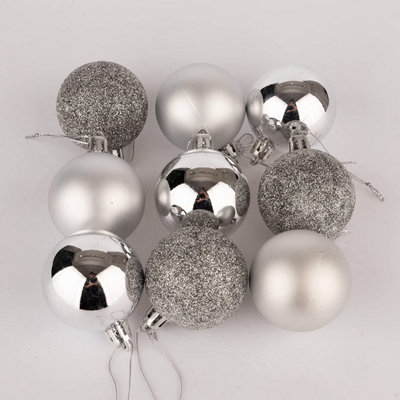 12pcs 3.15inch Green, Golden, And Silvery Antique-style Christmas Ball Decorations, Suitable For Christmas Tree Ornaments, Wedding Decorations, And Holiday Hanging Decorations Of Small Balls