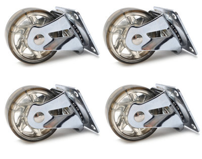 50mm 30kg Plastic Swivel Castor Wheel Furniture Caster Brown - Without Brake - Pack of 4 Price Comparisons | Compare The Build