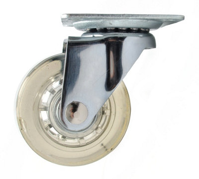 50mm 35kg Plastic Swivel Castor Wheel Furniture Caster - Colour Clear - Pack of 1 Price Comparisons | Compare The Build