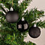 50mm/9Pcs Christmas Baubles Shatterproof Black,Tree Decorations
